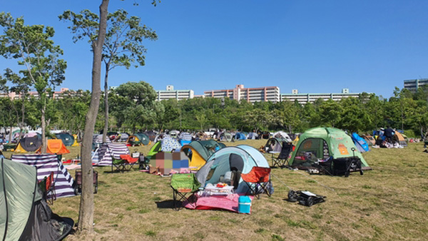 뚝섬 텐트