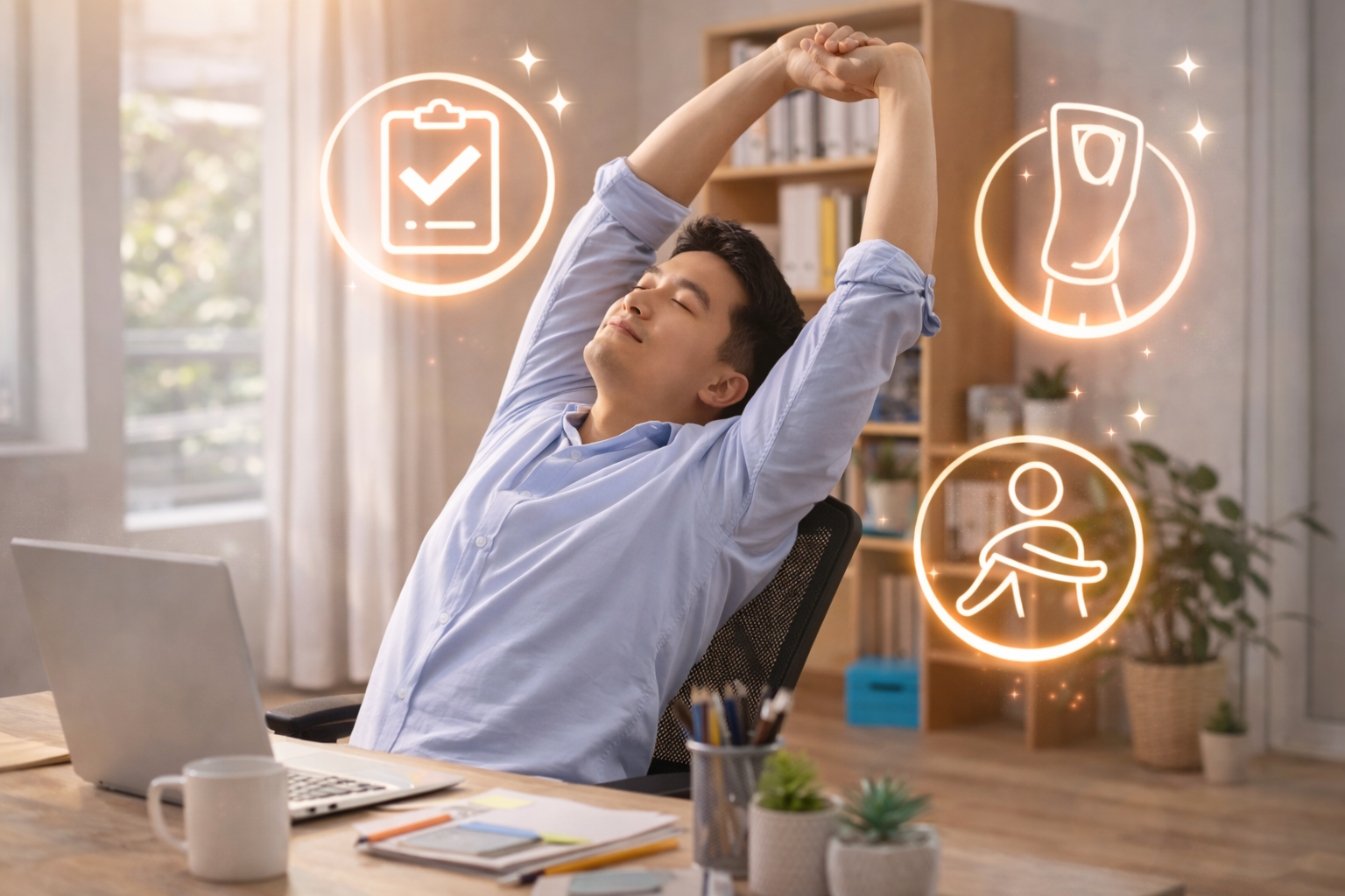 직장인을 위한 간단 스트레칭 루틴-오래 앉아있는 생활을 위한 건강 습관 관련 사진