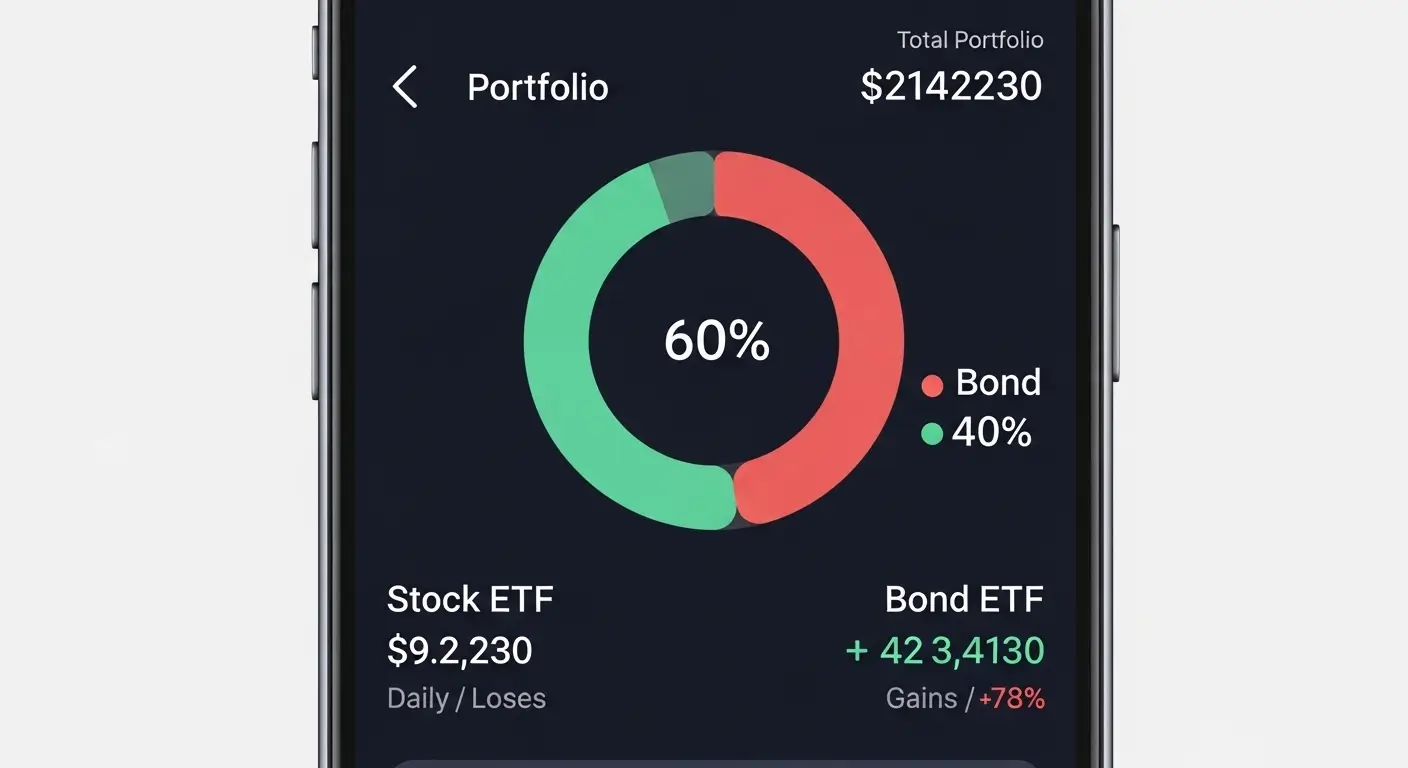 단 2개의 ETF(주식 ETF, 채권 ETF)로 6040 포트폴리오를 간편하게 구성하는 방법