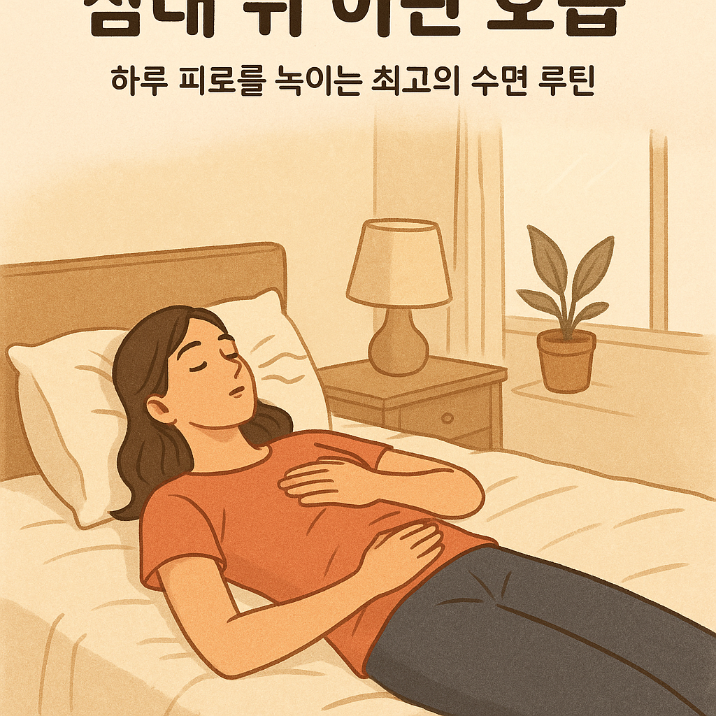 침대 위 이완 호흡