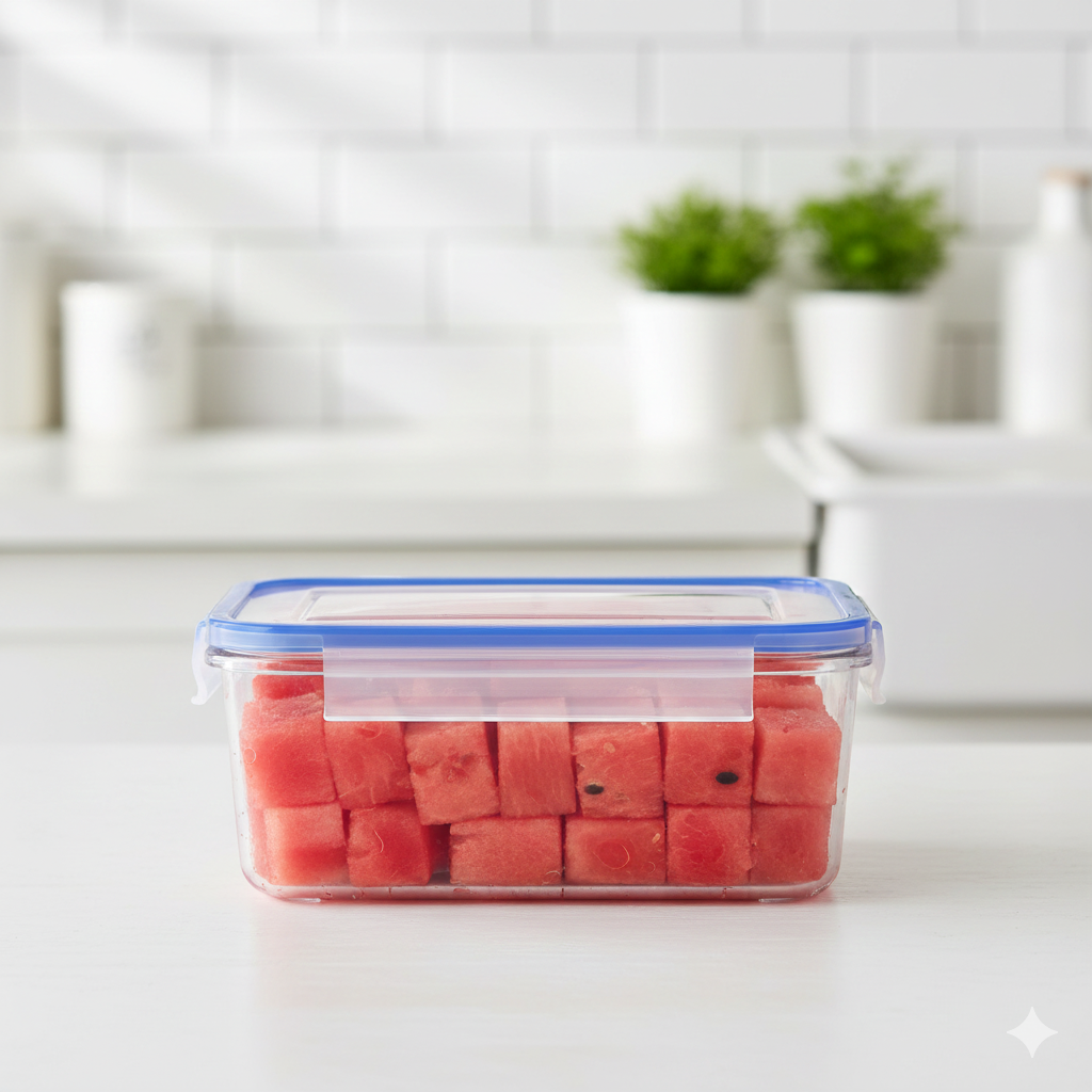 자른 수박은 과육만 밀폐 용기에 담아 보관