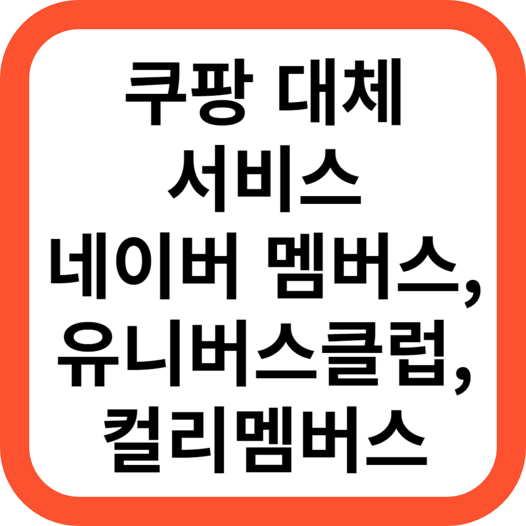 쿠팡 대체 서비스