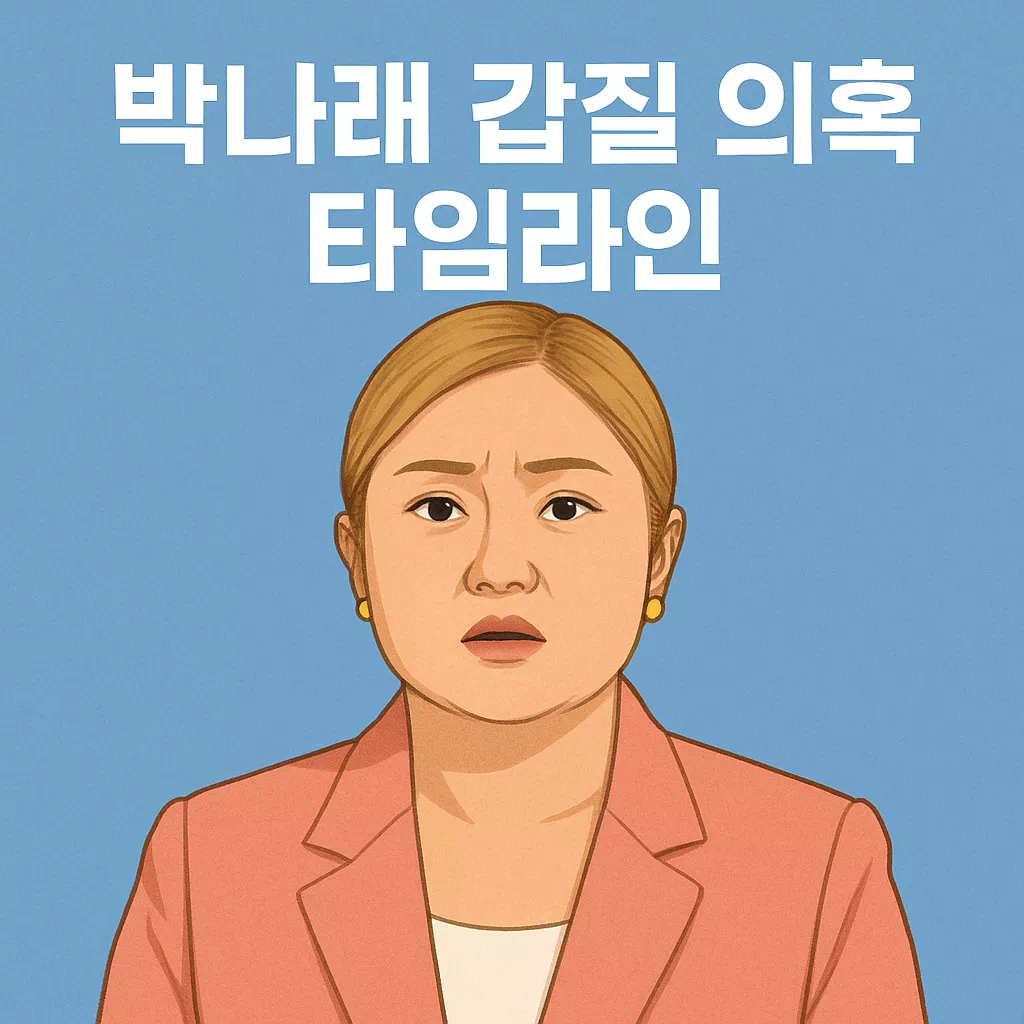 박나래 갑질 의혹 타임라인
