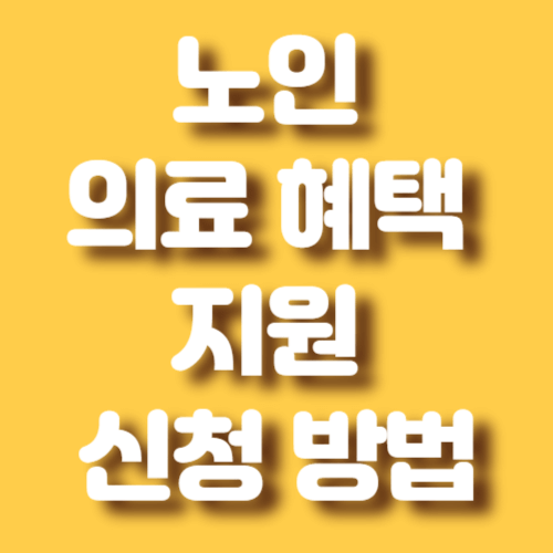 노인 의료혜택 지원 신청 방법 2024