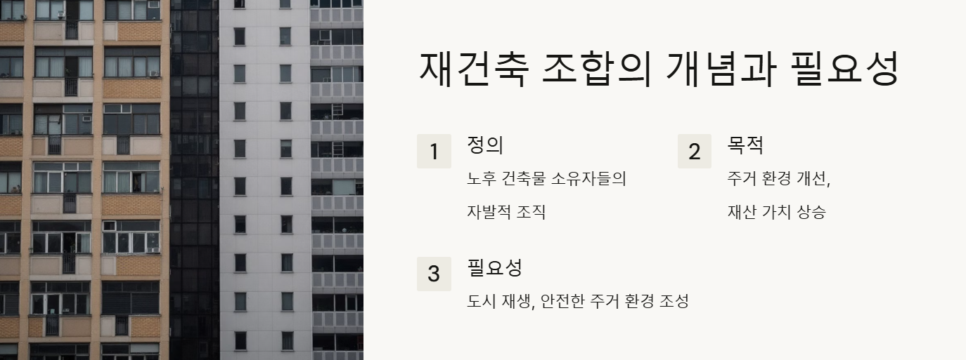 재건축 조합의 개념과 필요성