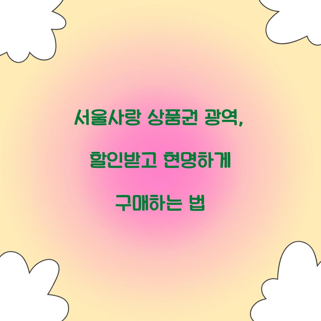 서울사랑 상품권 광역