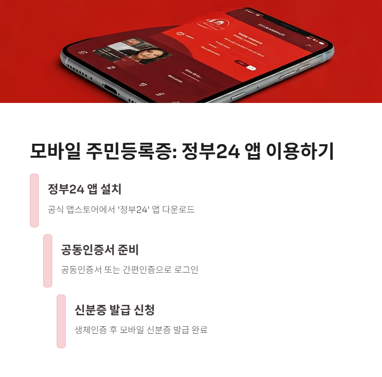 모바일 신분증(주민등록증) 발급 방법