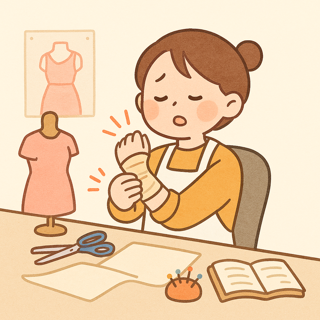 패션디자이너 손목 통증 주의