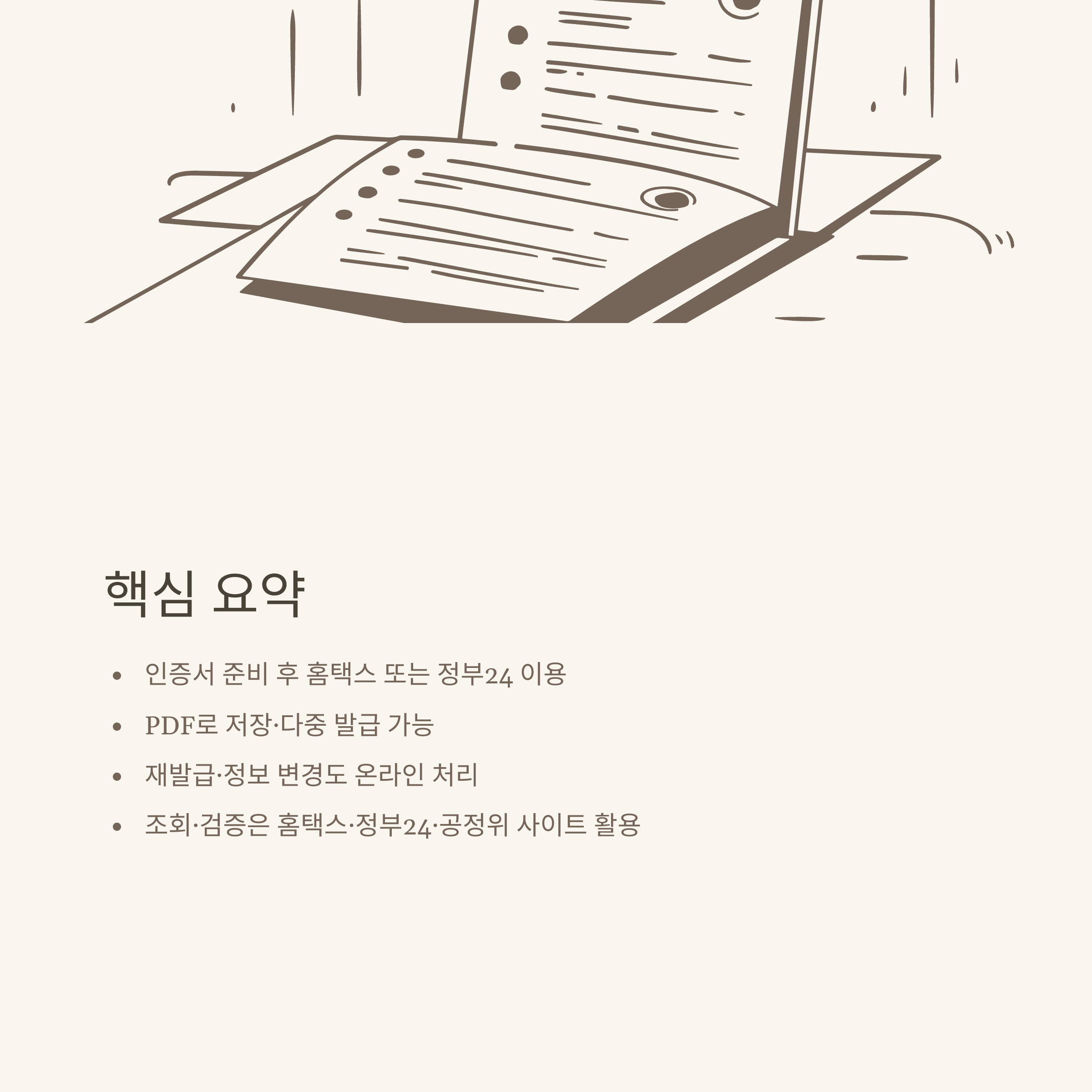 사업자등록증 출력 방법, 법인&middot;개인 사업자등록증 발급 및 재발급, 홈택스&middot;정부24 조회&middot;확인까지 완벽 안내10