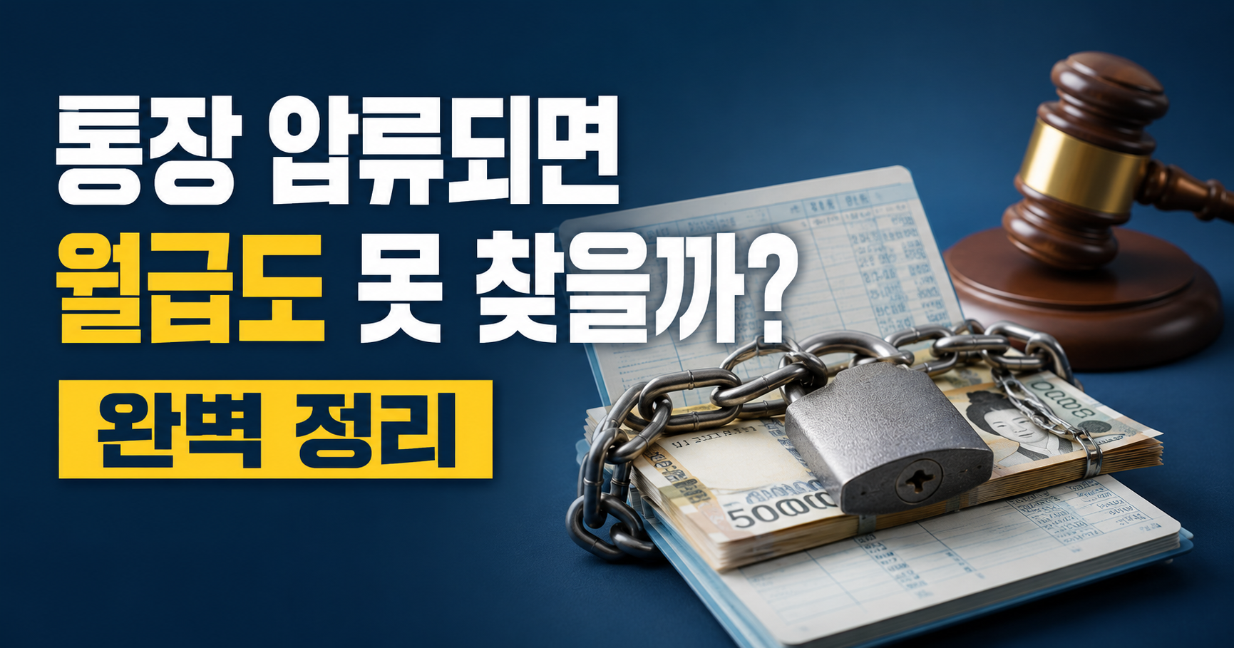 통장 압류되면 월급도 못 찾을까?