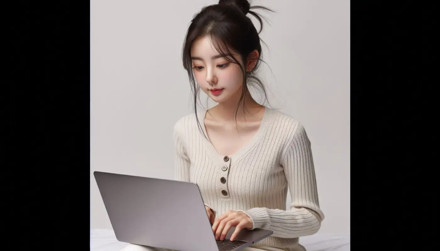 코인원-계좌-개설-방법을-알아보는-여성의-모습