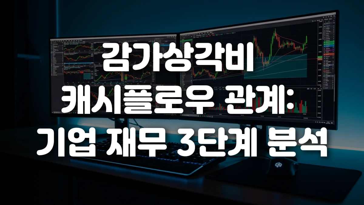 감가상각비 캐시플로우 관계 기업 재무 3단계 분석