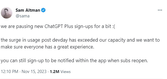 트위터에 작성된 글(구독 일상 중단(신규))