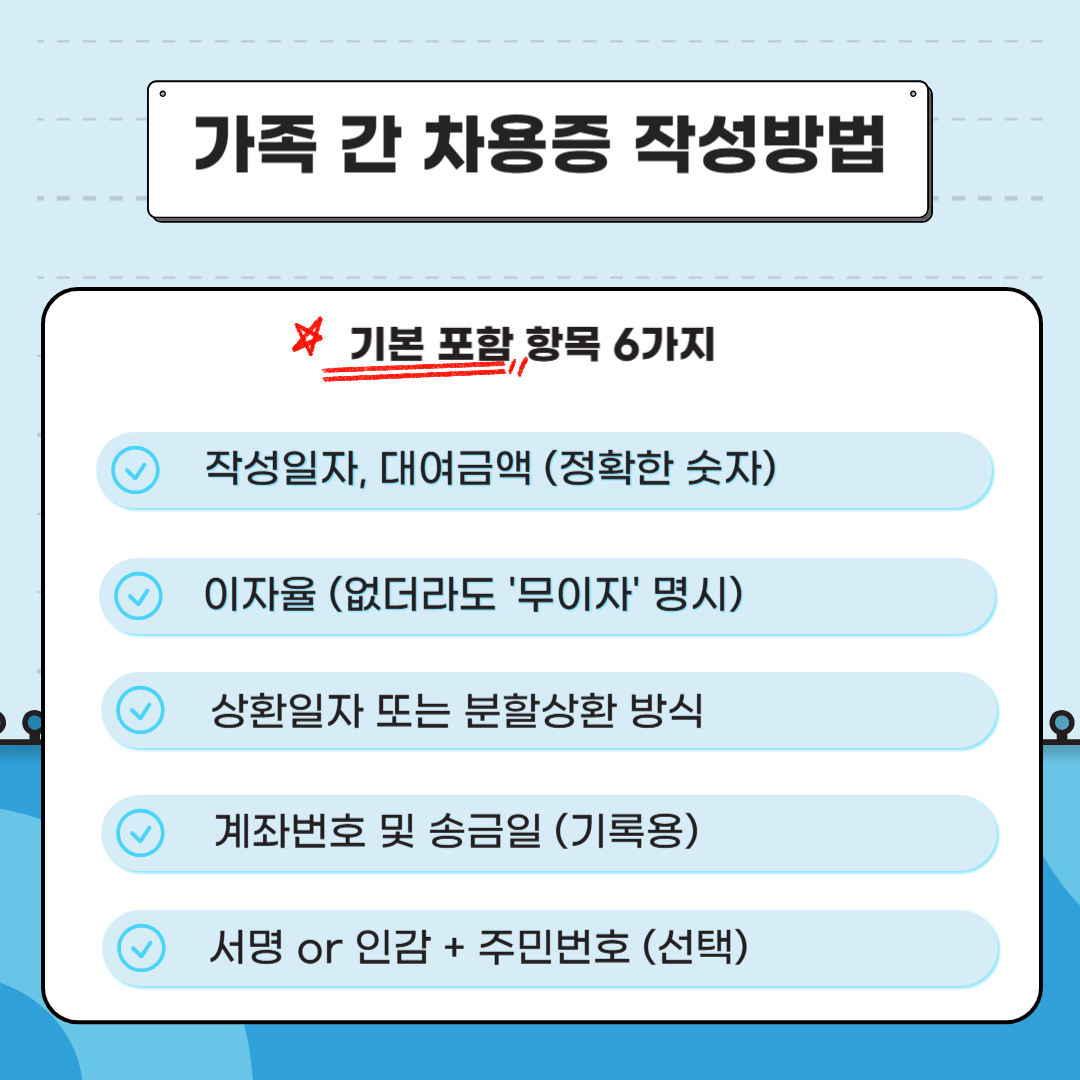 가족 간 차용증 쓰는 법3