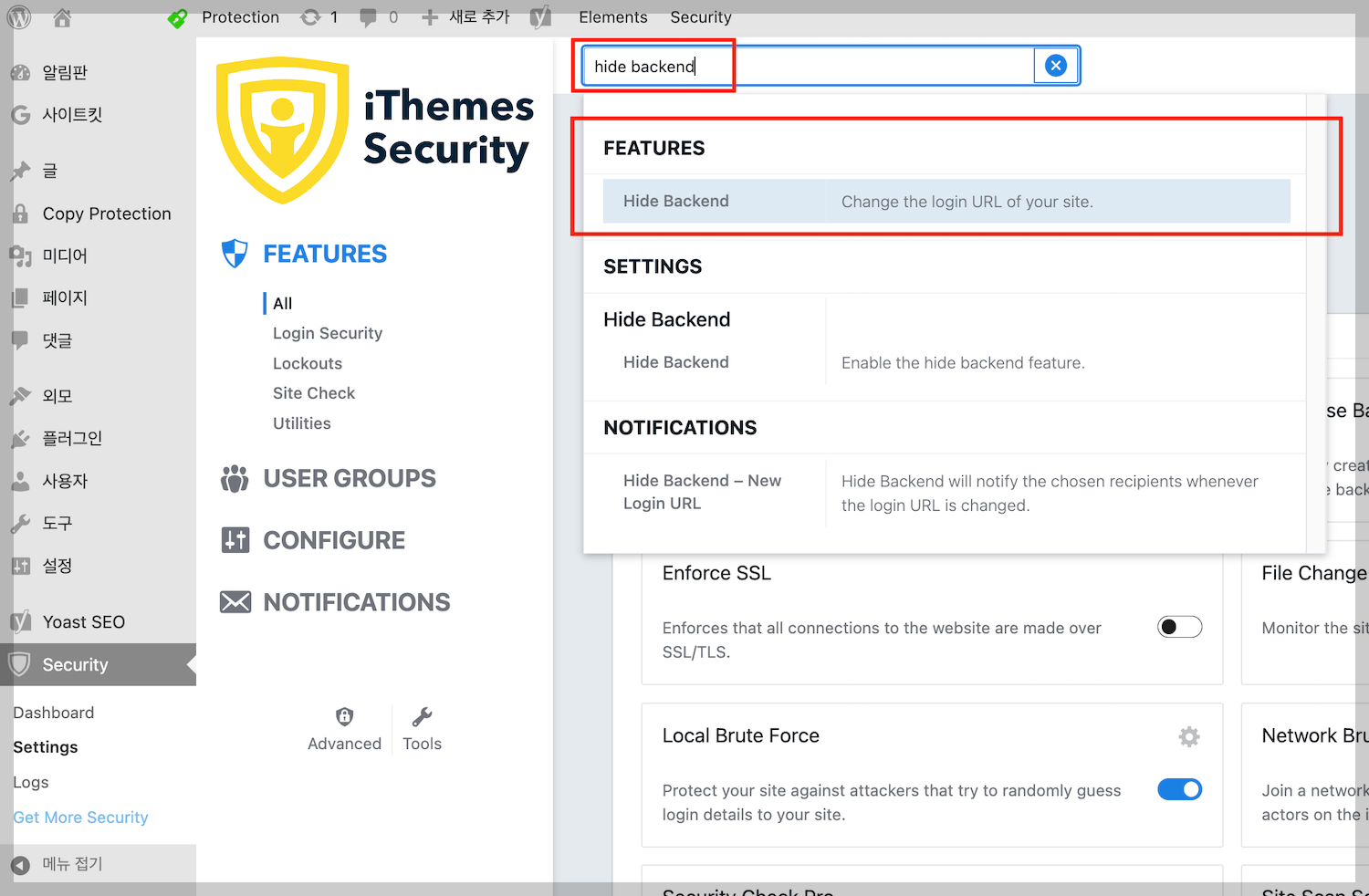 워드프레스 무차별 대입 공격 예방, 로그인 주소 변경 (iThemes Security) 8