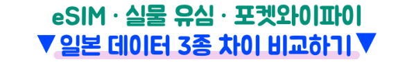 일본-eSIM-유심-포켓와이파이-비교