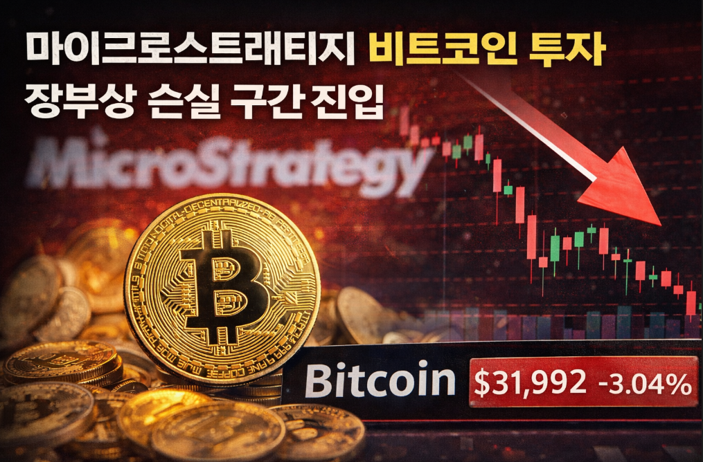 마이크로스트래티지 비트코인 투자 계속 할까? 손실 구간 진입 충격