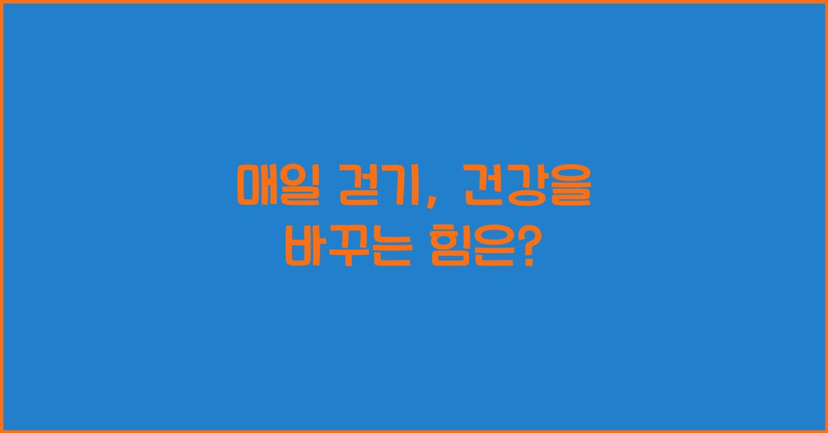 매일 걷기