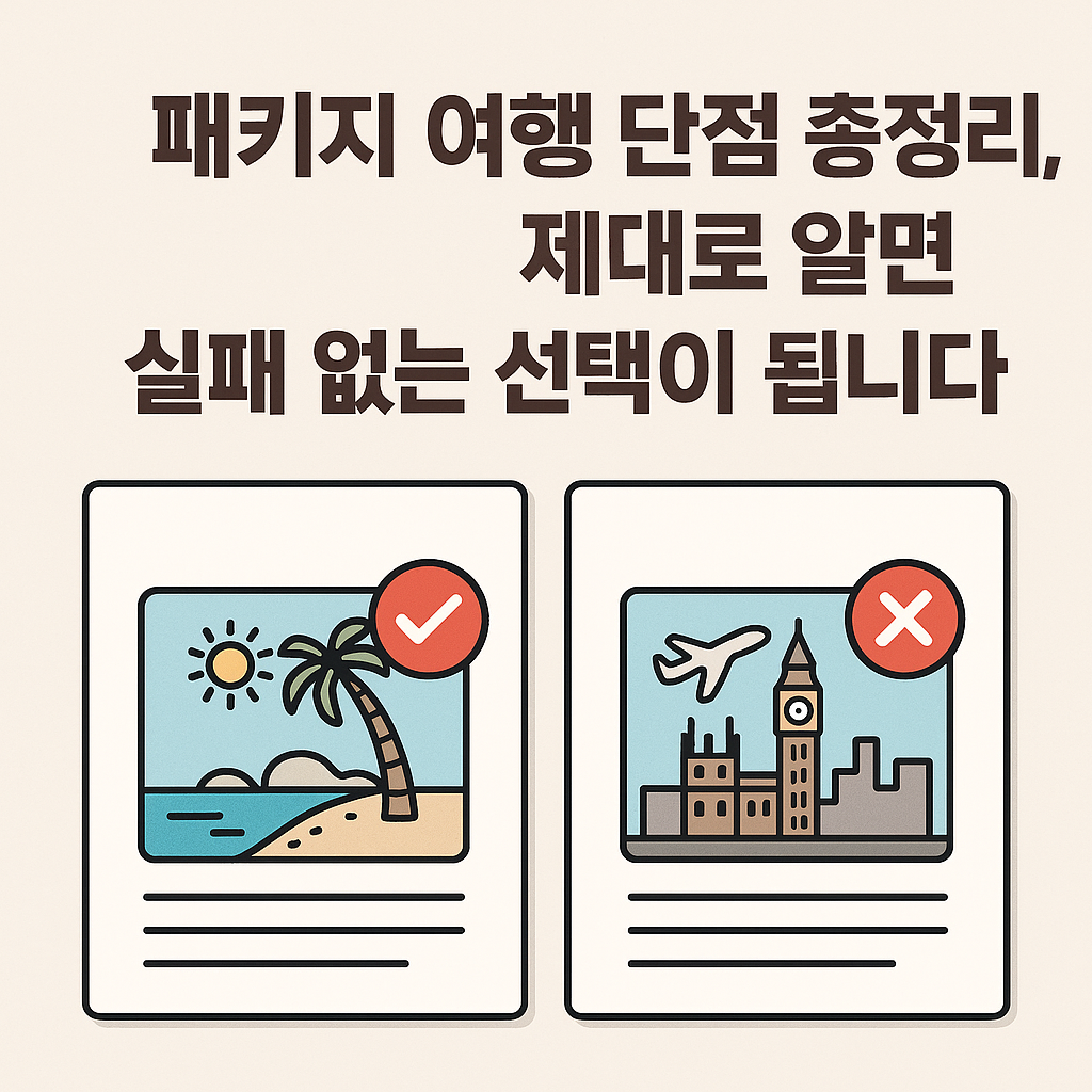 패키지 여행 단점 총정리, 제대로 알면 실패 없는 선택이 됩니다