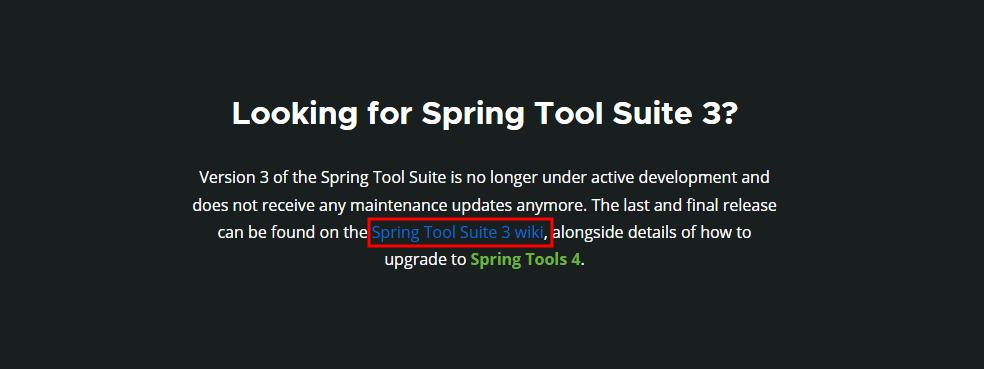 Spring Tool Suite 3 wiki 클릭하기
