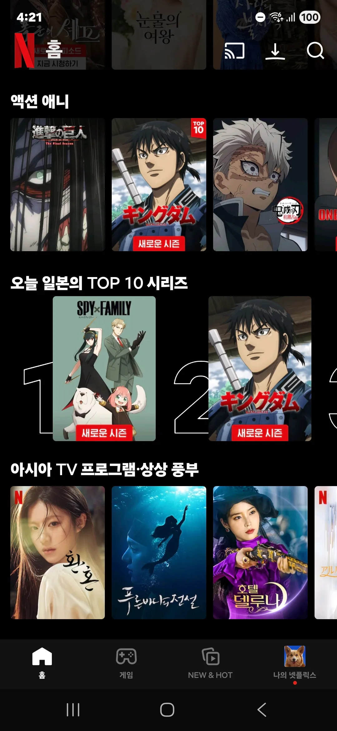 지역 제한 해외 넷플릭스 Asus VPN Fusion 일본 넷플릭스로 접솓됩니다