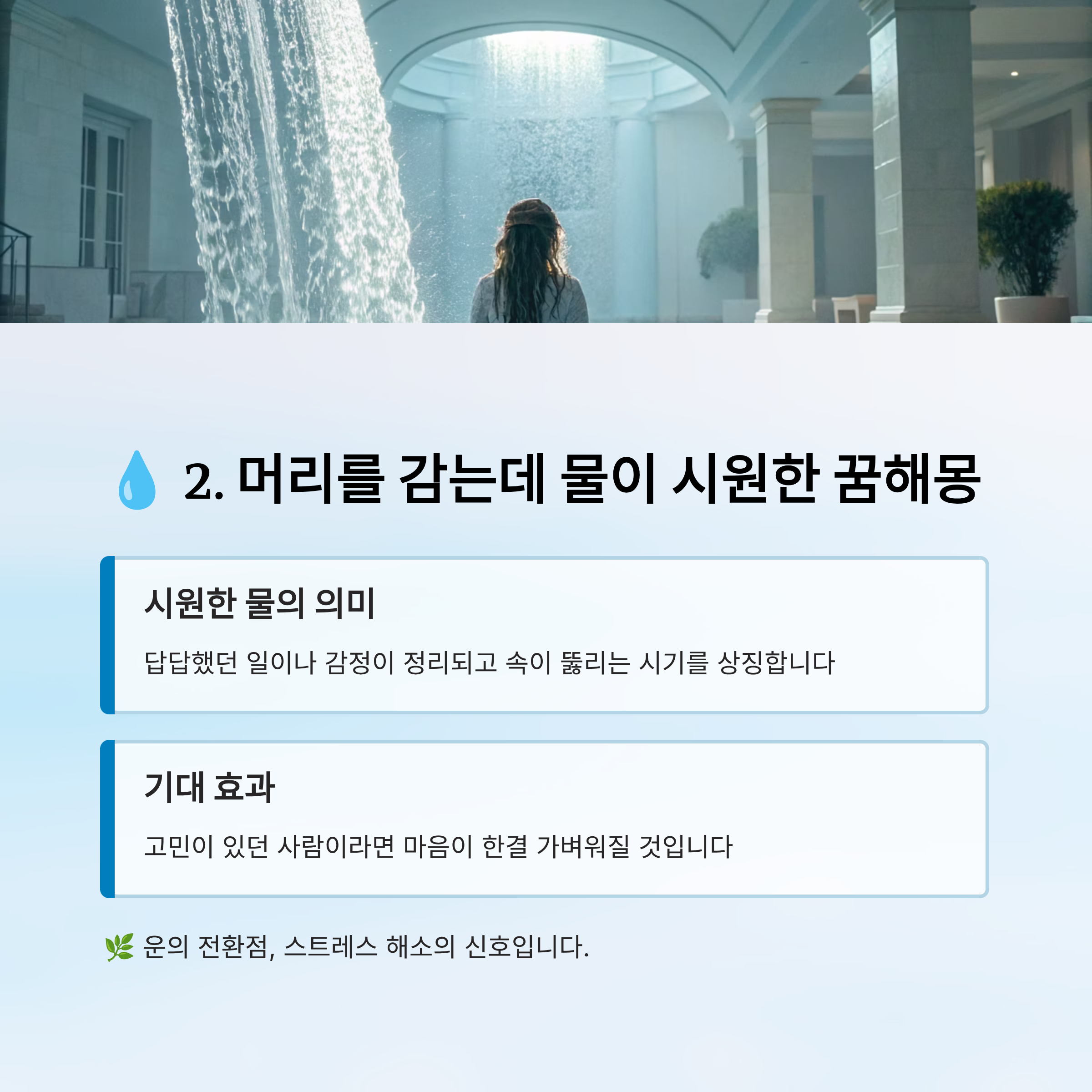 머리감는 꿈해몽 알아보기