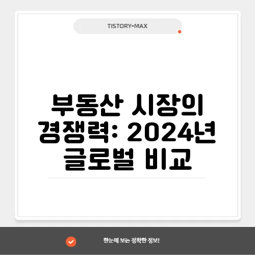부동산 시장의 경쟁력: 2024년 글로벌 비교