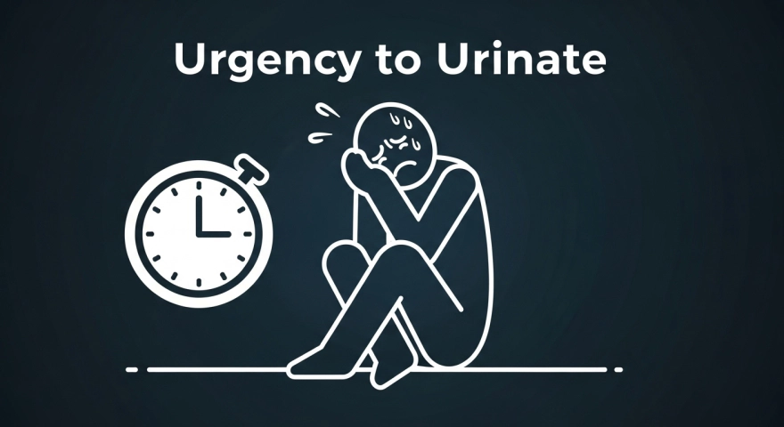 고열과 옆구리 통증이 있는 남녀 경고 일러스트