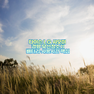 다이슨 LG 샤오미 경량 무선청소기 배터리·사용시간 핵심