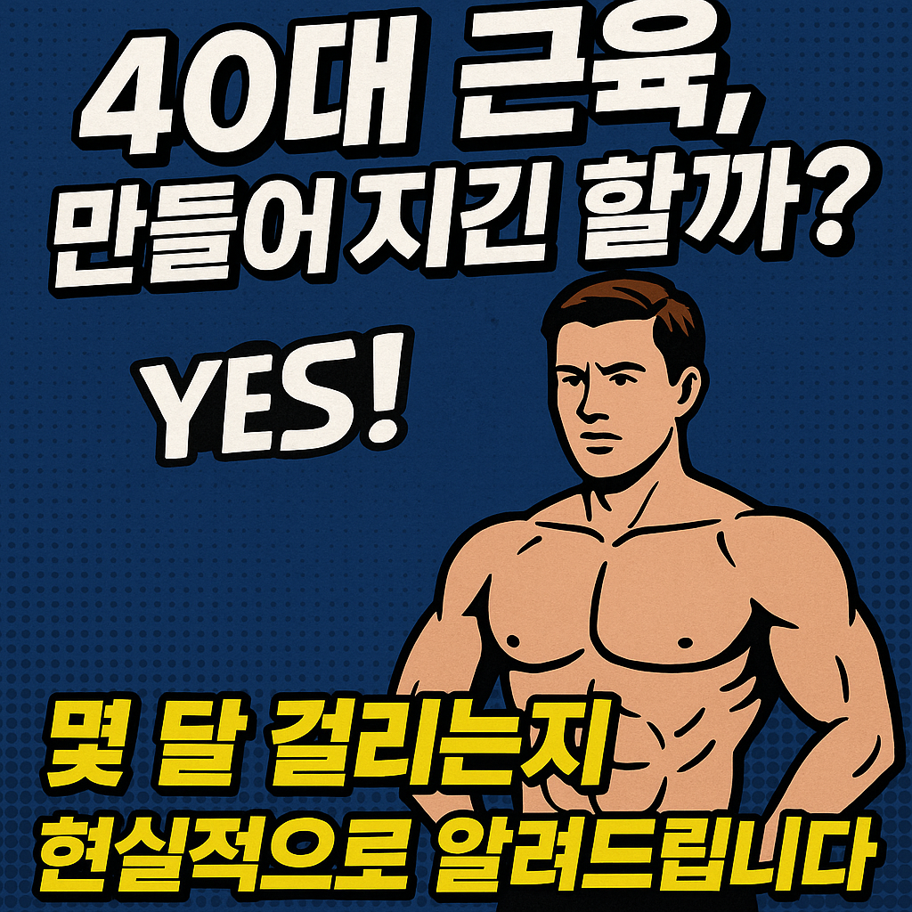 40대 근육, 만들어지긴 할까? YES! 몇 달 걸리는지 현실적으로 알려드립니다