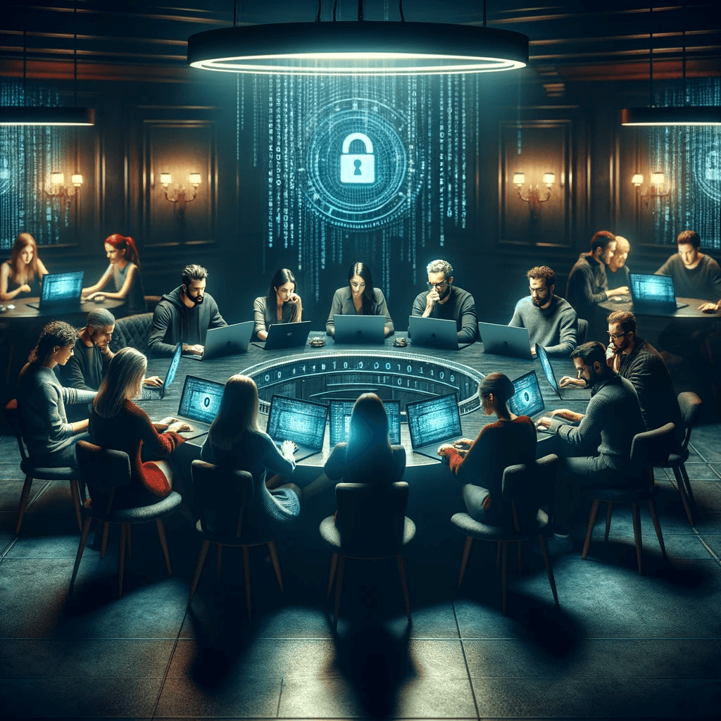 노트북으로 커뮤니케이션을 하는 모습