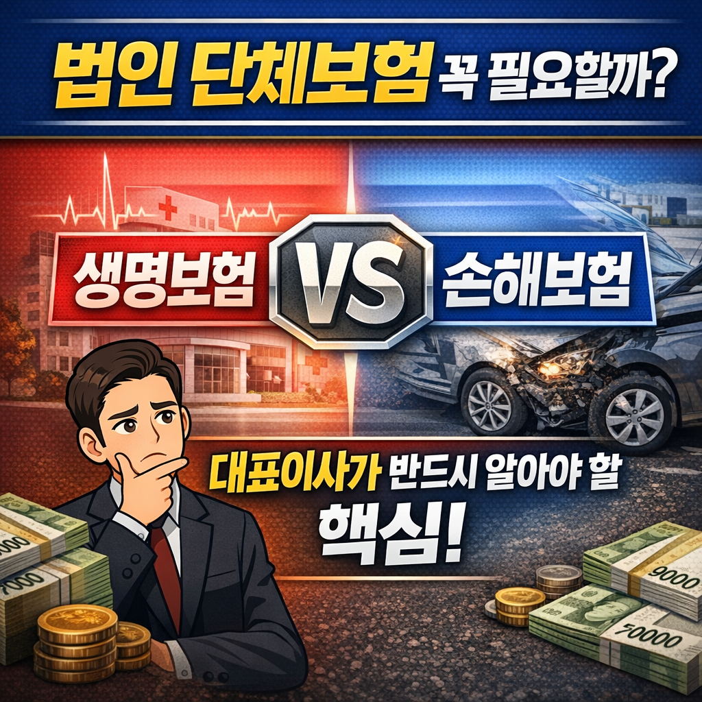 법인 단체보험 꼭 필요할까?&ndash; 생명보험 vs 손해보험 보상 차이