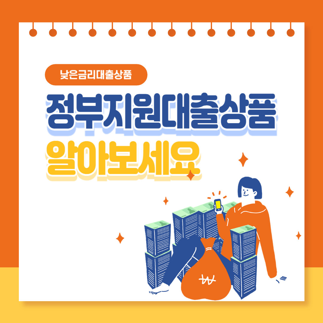 💸정부지원대출을 자세히 알아보아요 🔍