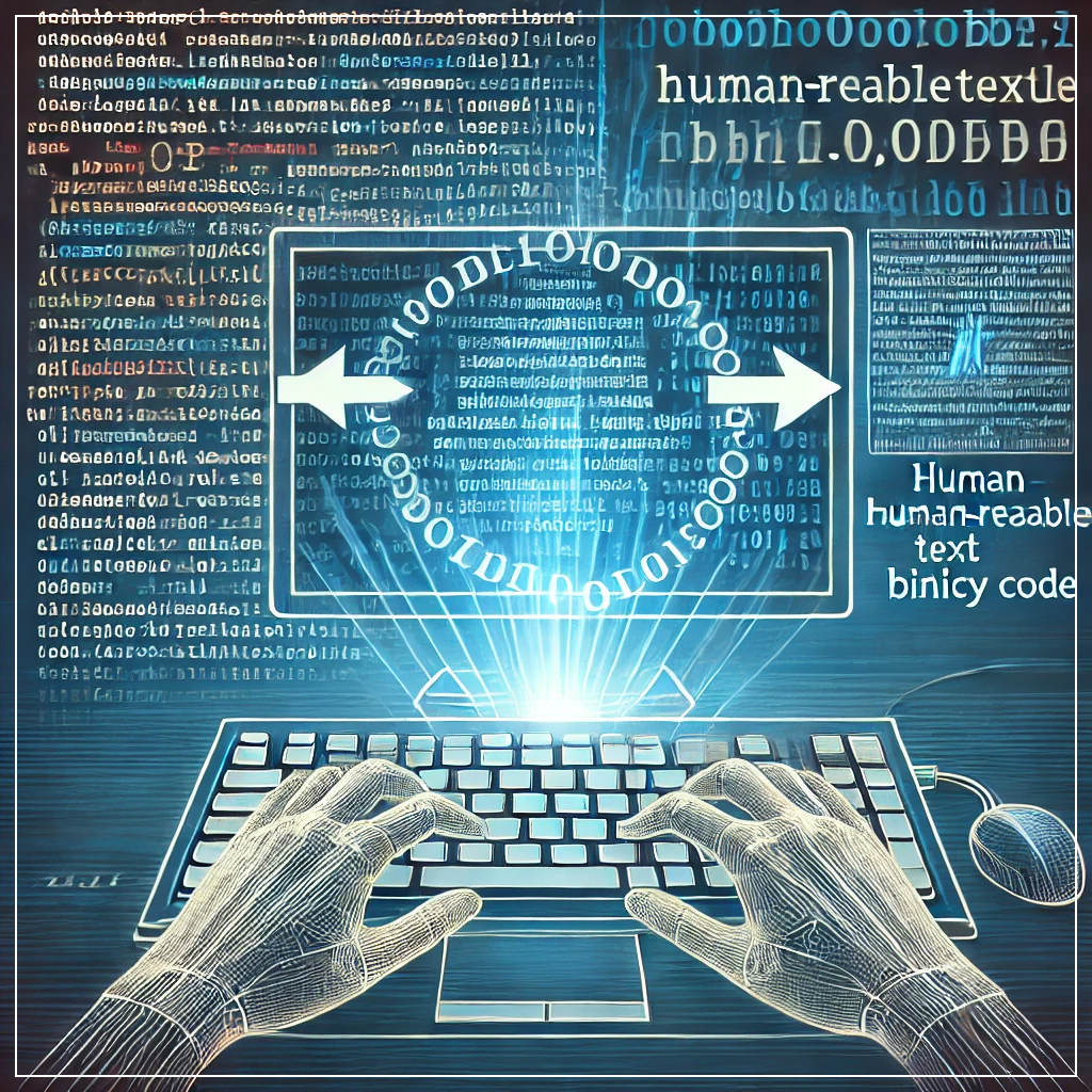 프로그래밍 언어의 개념을 표현한 이미지