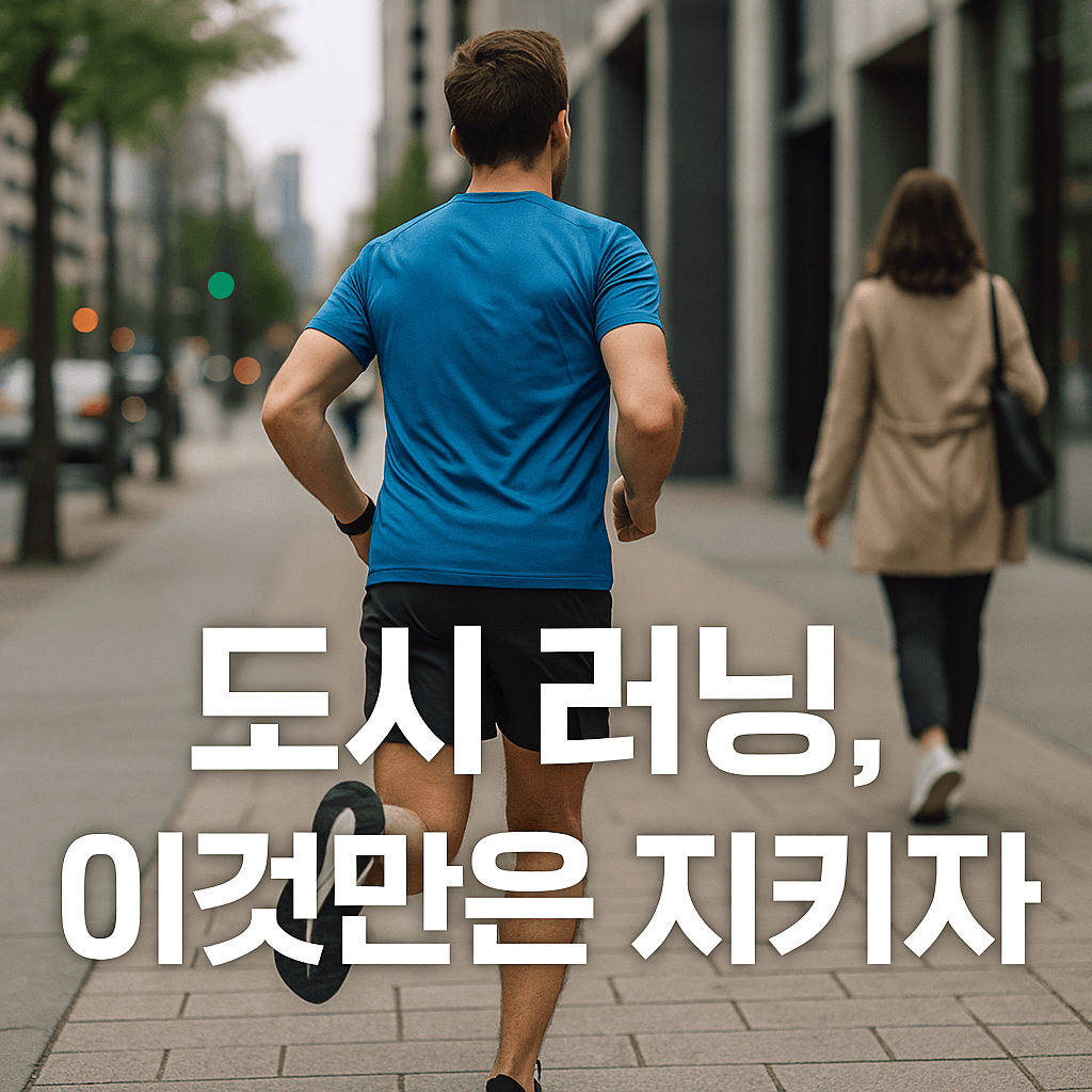 시티 러닝 매너 알고 예의 지키면서 운동해요
