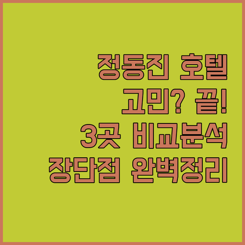정동진 호텔 예약 고민 끝 썬크루즈,