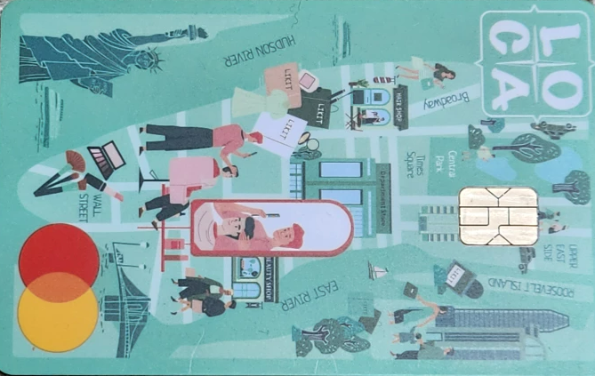 롯데카드 LOCA LIKIT shop 카드의 모습