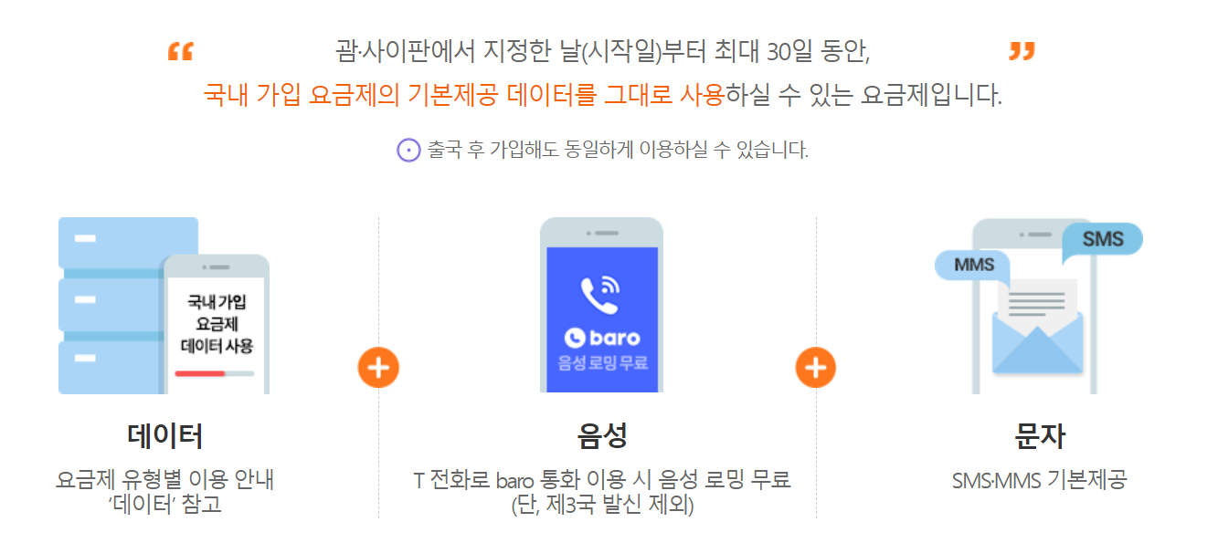 SKT 로밍 요금제