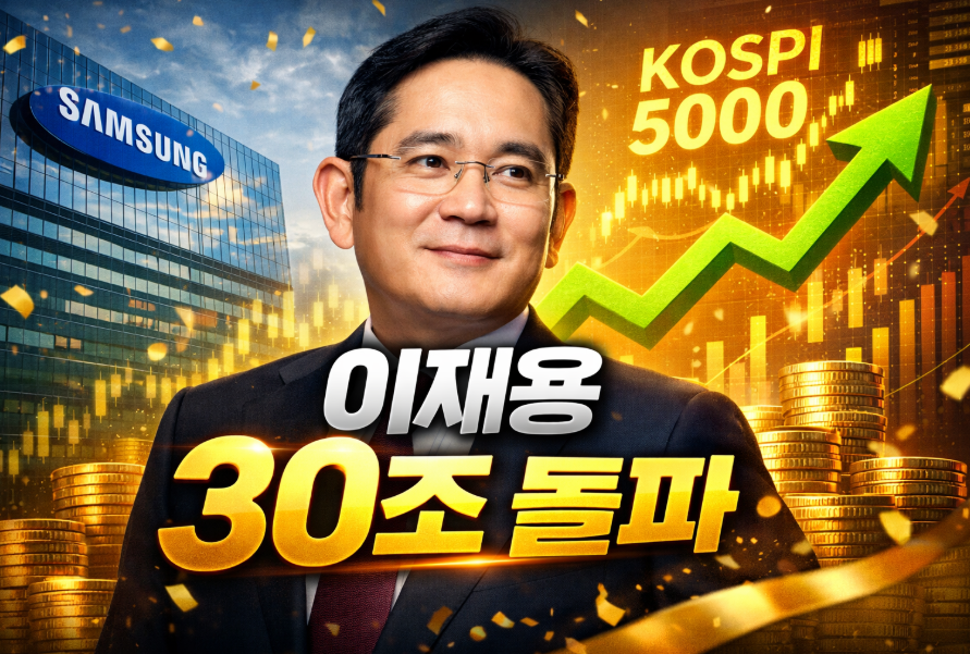 코스피 5000 앞두고 이재용 회장 자산 2.5배 급증, 이유는?