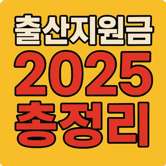 출산지원금 2025 총정리