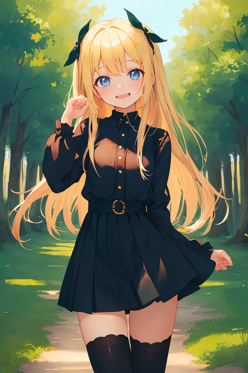 은발 금발 캐릭터 AI그림