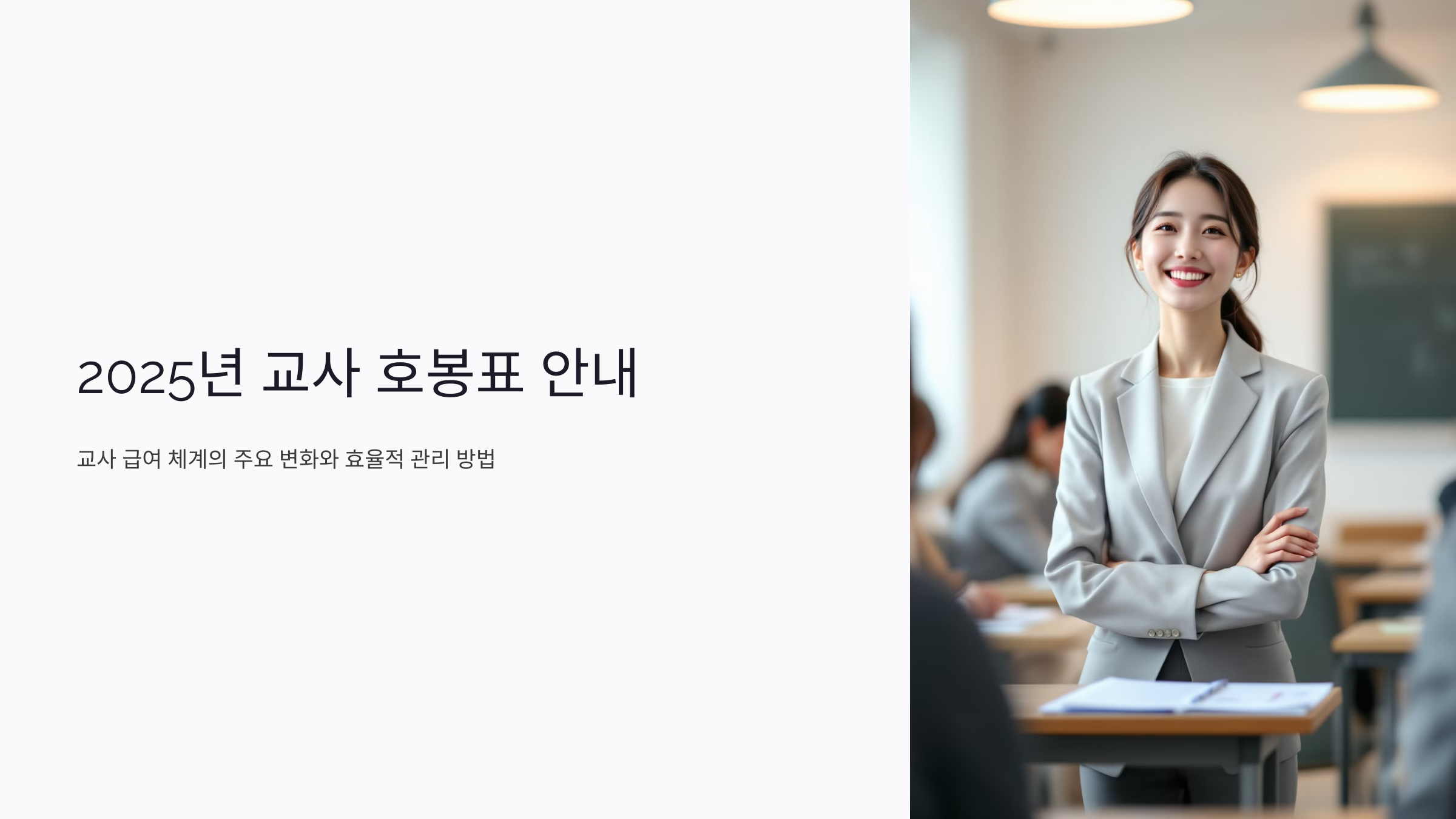 2025 교사 호봉표