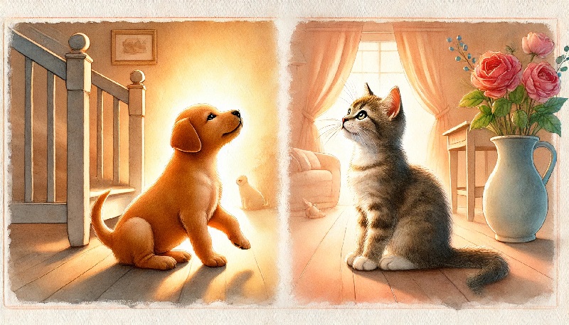 강아지와 고양이 키우기 차이점에 대한 이미지