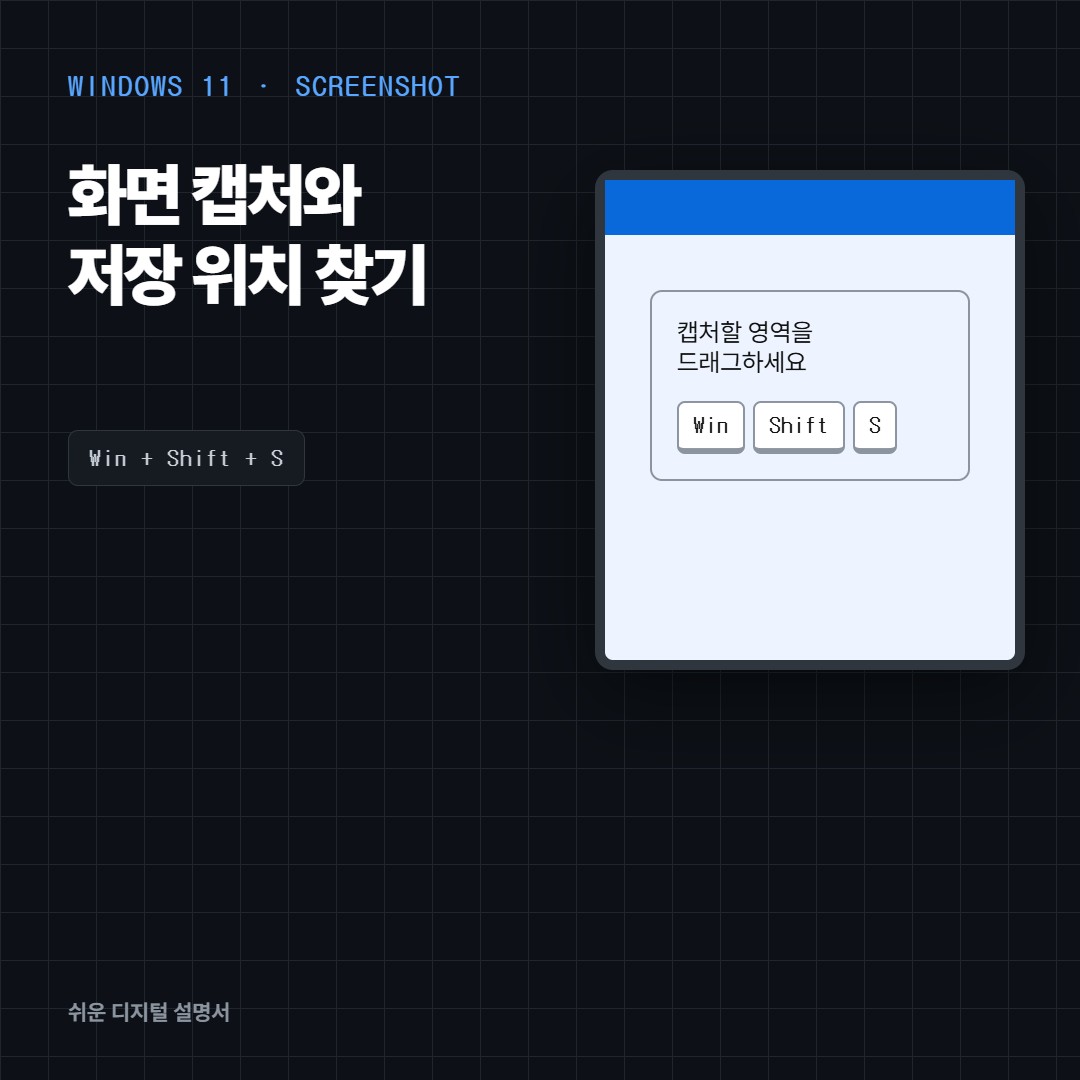 윈도우 화면 캡처 설명 화면 1