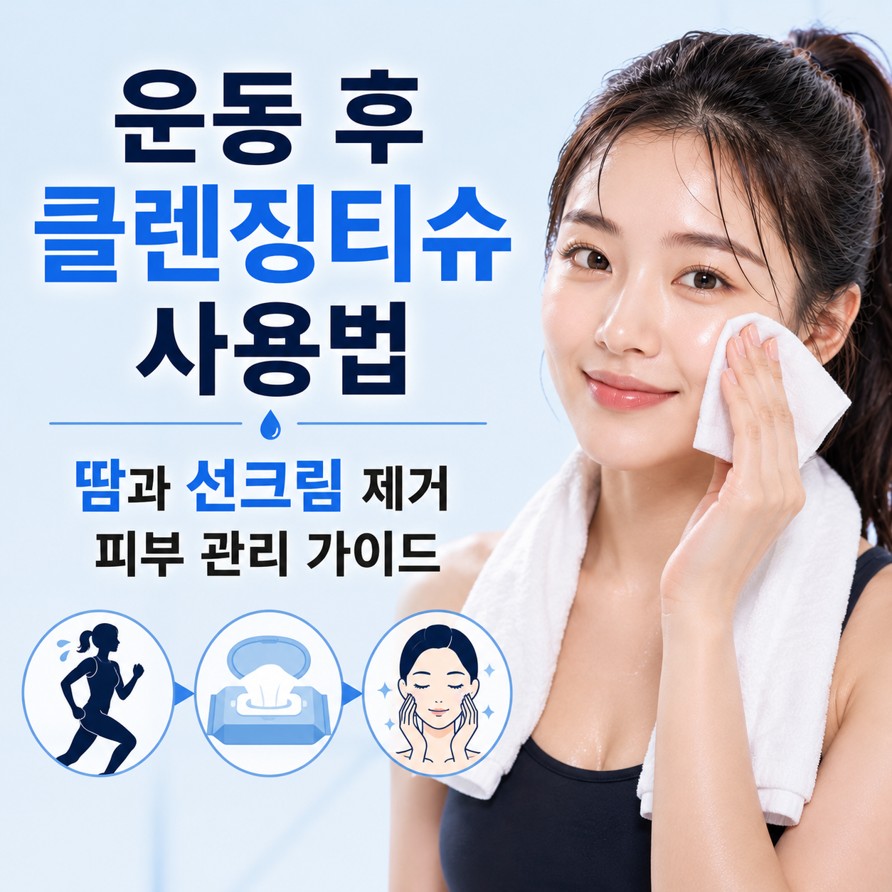 운동 후 클렌징티슈 사용법