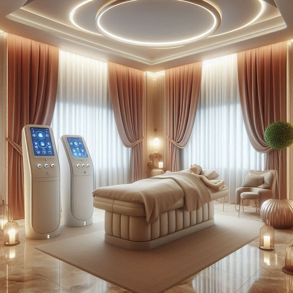 피부,체형관리 샵 배경