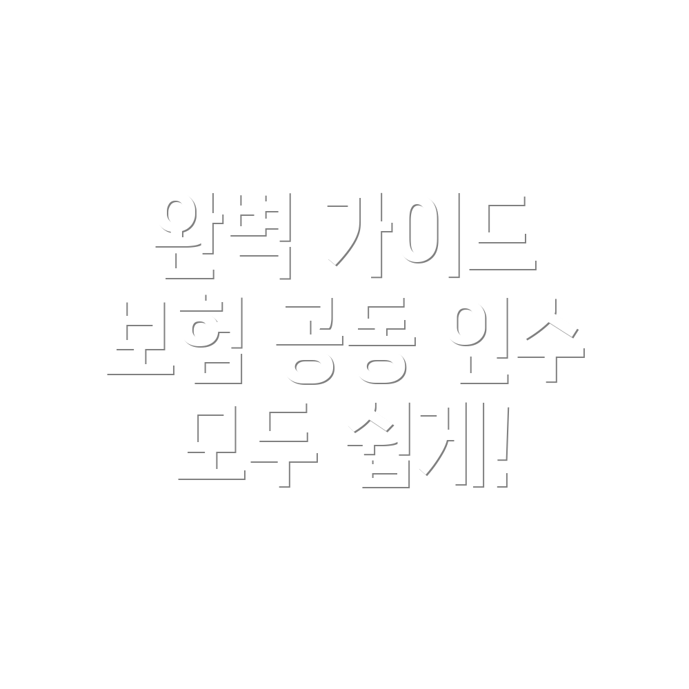 자동차 보험 공동 인수 절차