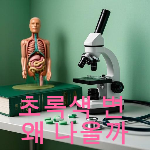 초록색 변 왜 나올까