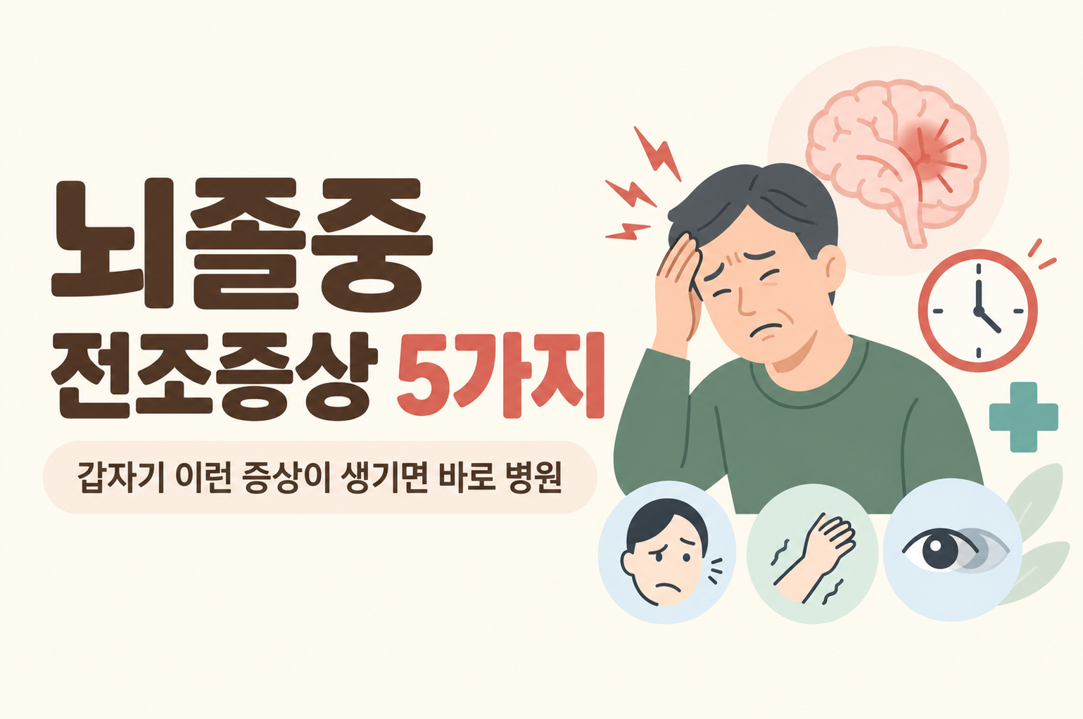 뇌졸중 전조증상 5가지