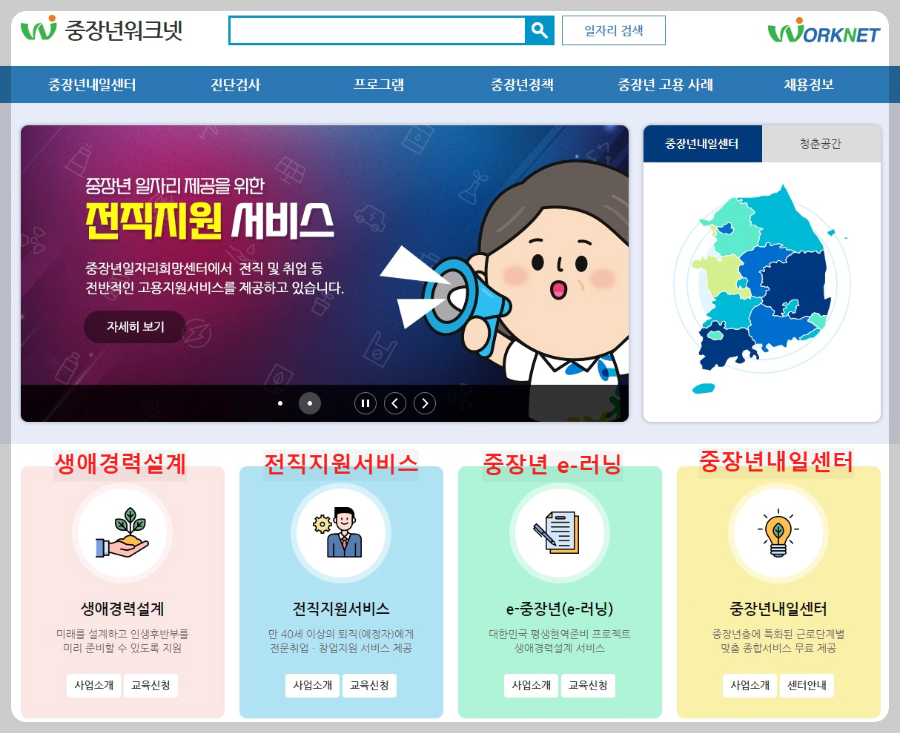 중장년-워크넷-특화정보